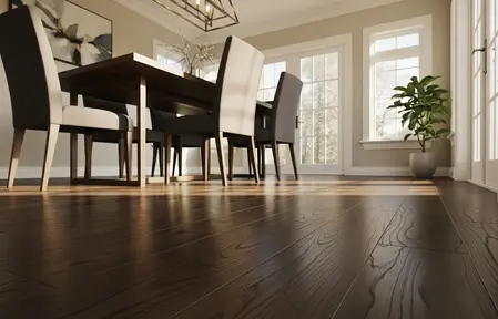 Hardwood floor in a living room
