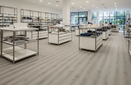 Vinyl flooring in a commercial space