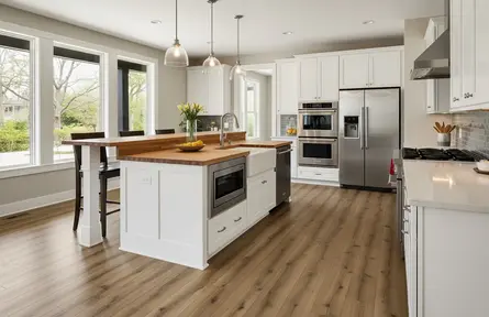 Laminate flooring in a kitchen