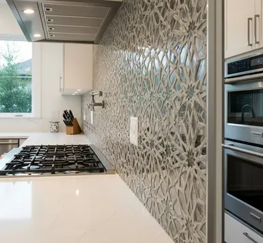 Custom tile backsplash